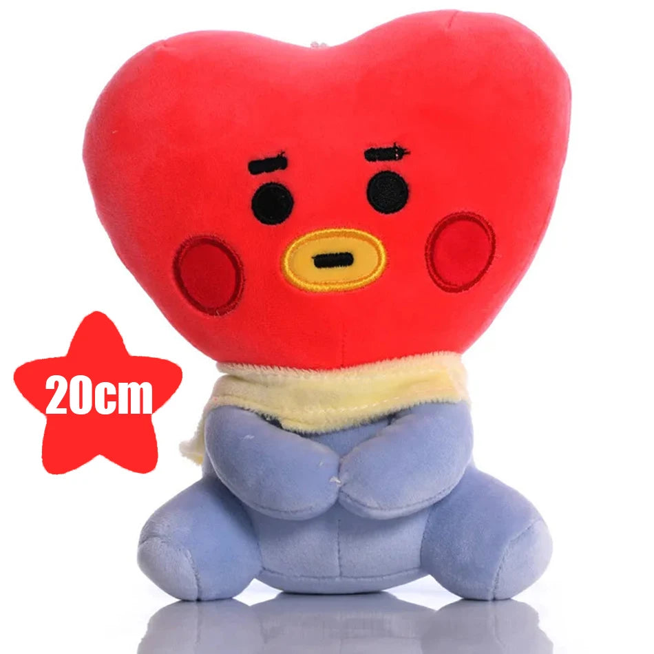 Hot BTed 21Plush Toys Kawaii Mini Keychain Anime Pendant Ornament for Kids 12-22cm Bt Peripherals Soft Stuffed Animals Doll Gift
