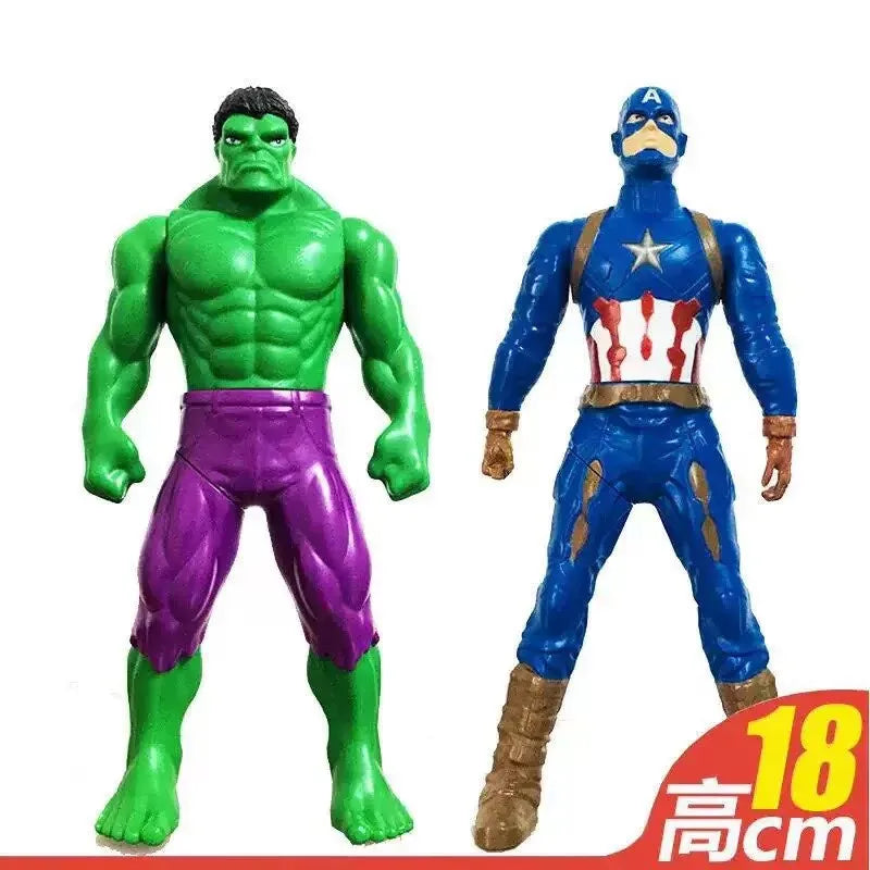 Brand new 18cm doll model Spider-Man figure, press-and-rotate Superman, Steve Rogers collectible, children's toy gift
