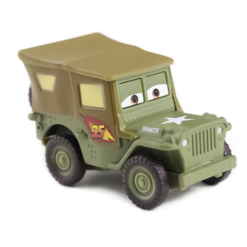 Disney Pixar Car Lightning McQueen mini Dr. Damage Arvy Mater Sarge Sherlff Luigi Alloy Diecast Car Toy Children's Birthday Gift
