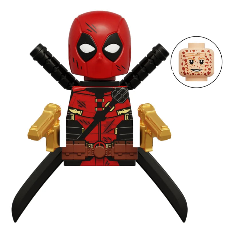 Blind Box Mini Building Blocks TV6205 Figures Big Goblin Spiderman Iron Man Venom Captain Hawk Deadpool Armor Christmas Gift Toy