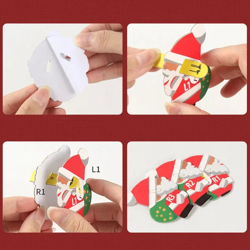 3D Merry Christmas Puzzle Children's Paper Christmas DIY Advanced Puzzle Enlightenment Kindergarten Toy Educational Toys