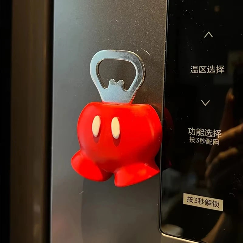 Mickey Mouse Fridge Magnet Bottle Opener Strong Hold for Beer Wine Cans Cool Home Bar Accessory Kawaii Decor