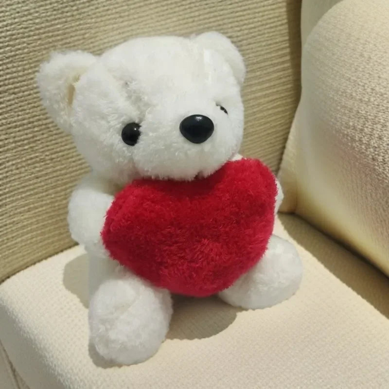1-5PCS Valentine’s Day Bear Plush Toy Cute Heart-Hugging Stuffed Animal Doll Soft Love Bear Gift for Christmas  Anniversaries