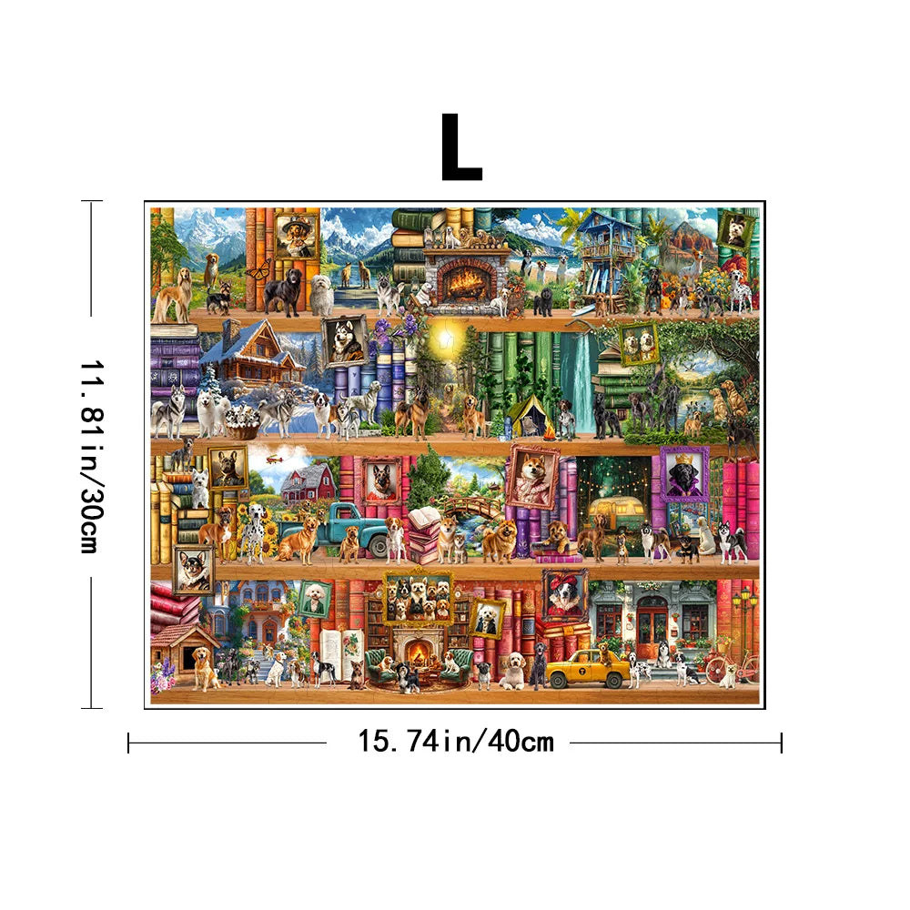 Adults Wooden Animal Puzzle DIY Crafts For Kid Brain Trainer Jigsaw Puzzle Hell Difficulty Family Interactive Game Wooden Puzzle