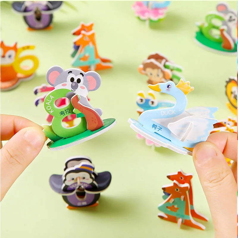 Simulated Tank Car 3D Paper Jigsaw Puzzles Toys Mini Foam Building Block Assemble Model Crafts Kids Boys Classroom Rewards Gifts