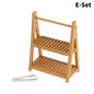 1Pcs Dollhouse Miniature furniture Display Shelf Bread Rack Cake Shelf Storage with Tongs DIY Bakery Shop Decor Doll House Toys