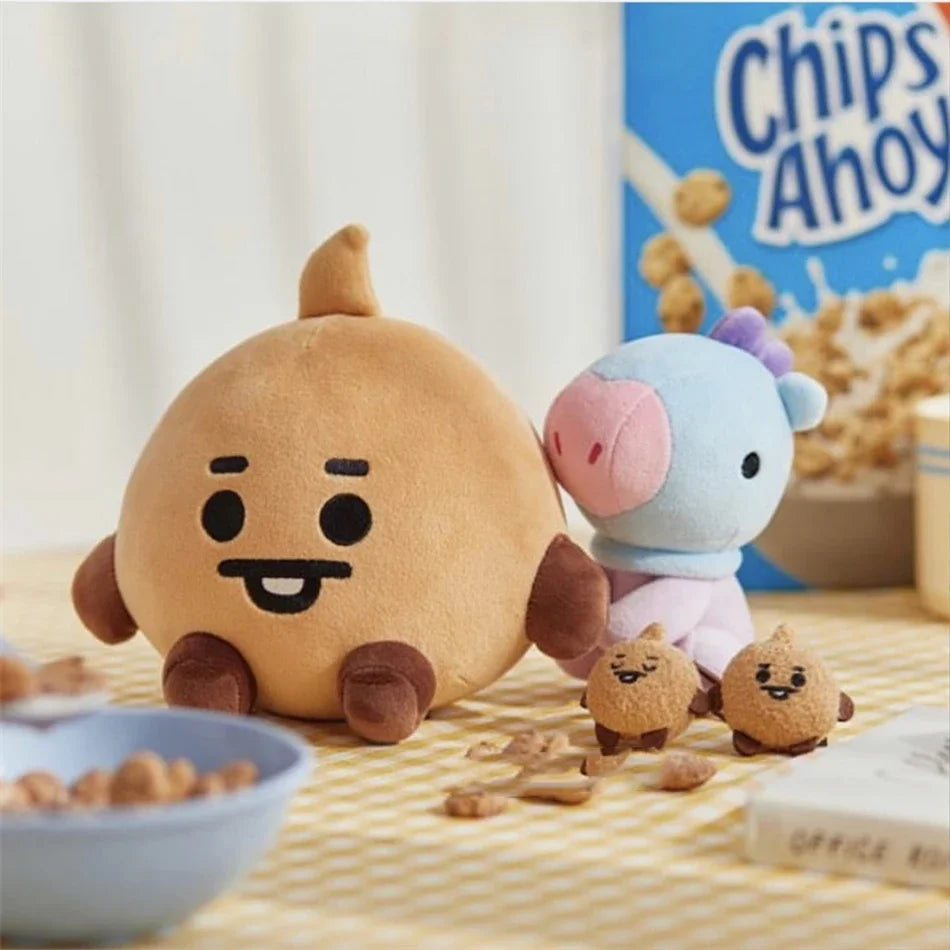 Hot BTed 21Plush Toys Kawaii Mini Keychain Anime Pendant Ornament for Kids 12-22cm Bt Peripherals Soft Stuffed Animals Doll Gift