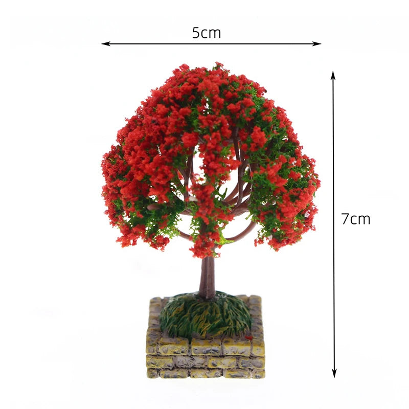 1:12 Dollhouse Miniature Landscape Tree Orange Tree Garden Decor Toy Doll House Accessories