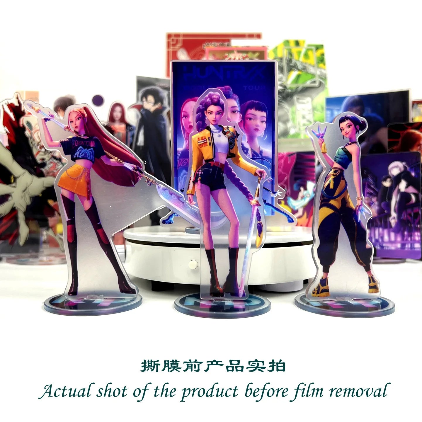 K-Pop: Demon Hunters Anime Character Stand Up Anime Decoration Decoration Decoration Character Photo Card Acrylic Desktop Stand