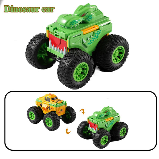 New Monster Car Double Sided Truck Toy Pull Back Children Vehicle Racing Car Kids Birthday Gifts