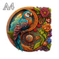 Adult and Children's Animal Wooden Puzzle Refined Bird Figure A3 A4 A5 3D Wooden Crafts Circular Festival Gift Children's Toys