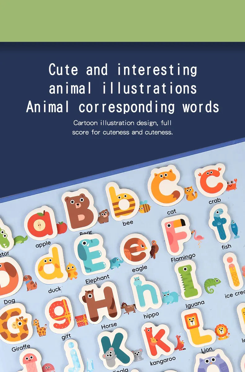Montessori Quiet Busy Book Puzzle Early Education Toy 3+ Years Kids Alphabet Shape Matching Game Interactive Learning Preschool