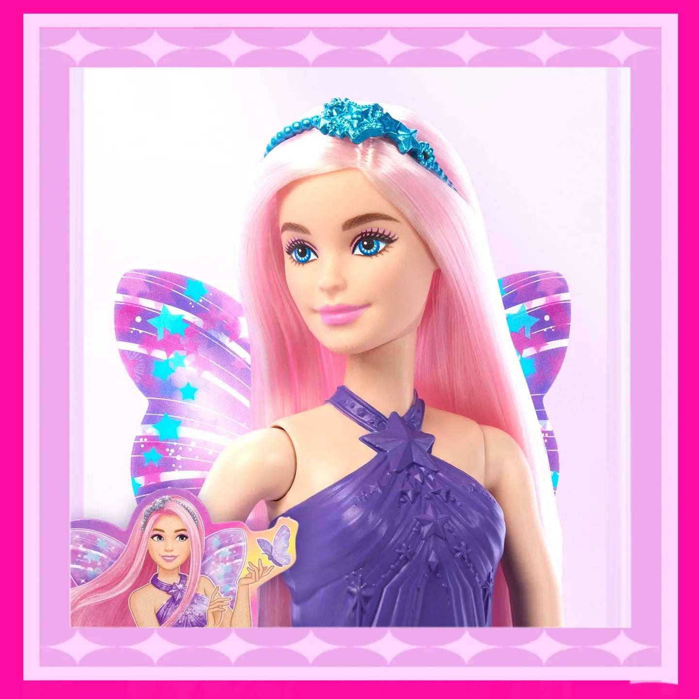 New Barbie Dreamtopia Nebula Fairy Doll With Magic Wings Fancy Dress Up Outfit Girls Pretend Play Toy New Year Gift For Girls