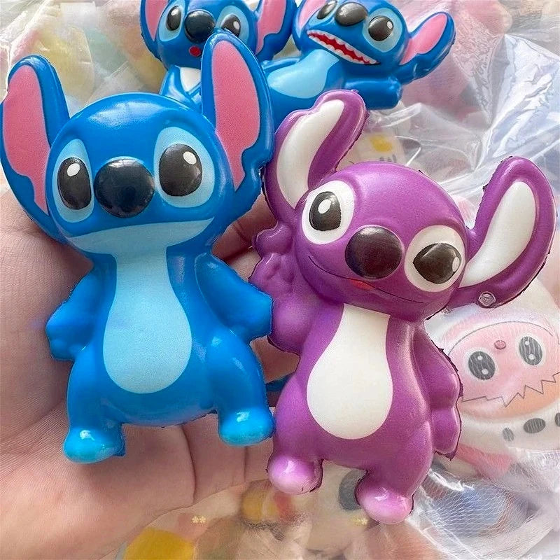 9cm Disney Stitch Figure Toy Decompression Toy Squishy Mochi Stress Relief Toys for Kids Adult Anxiety Relaxation Squeeze Gift