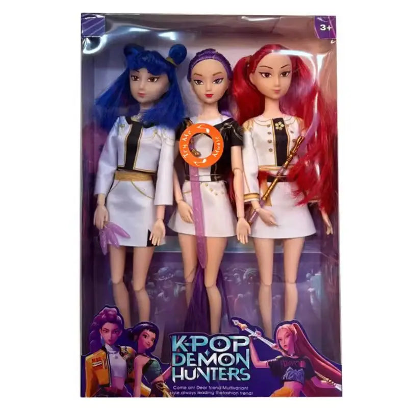 2026 Hot Music Style KPop  Anime Figure Rumi Mira Zoey Action Figure Cosplay Doll Cute Gift for Kids Birthday Gifts