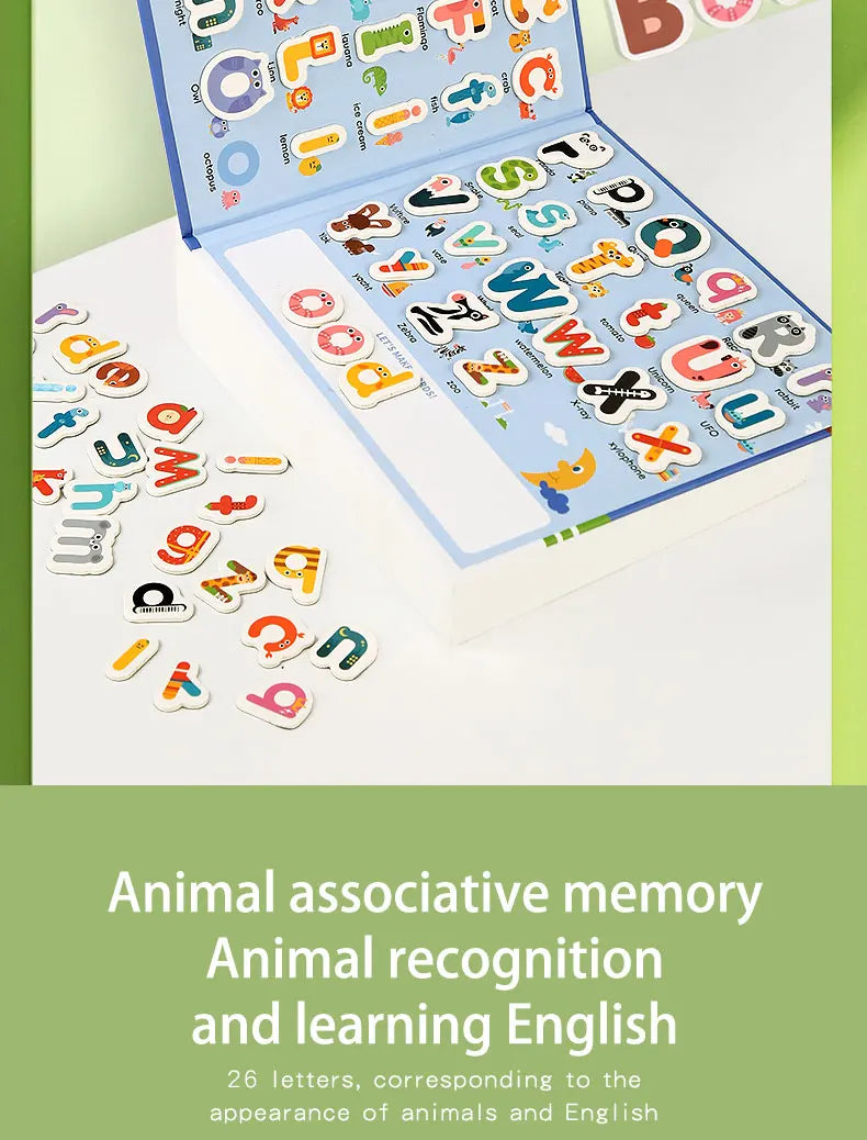 Montessori Quiet Busy Book Puzzle Early Education Toy 3+ Years Kids Alphabet Shape Matching Game Interactive Learning Preschool