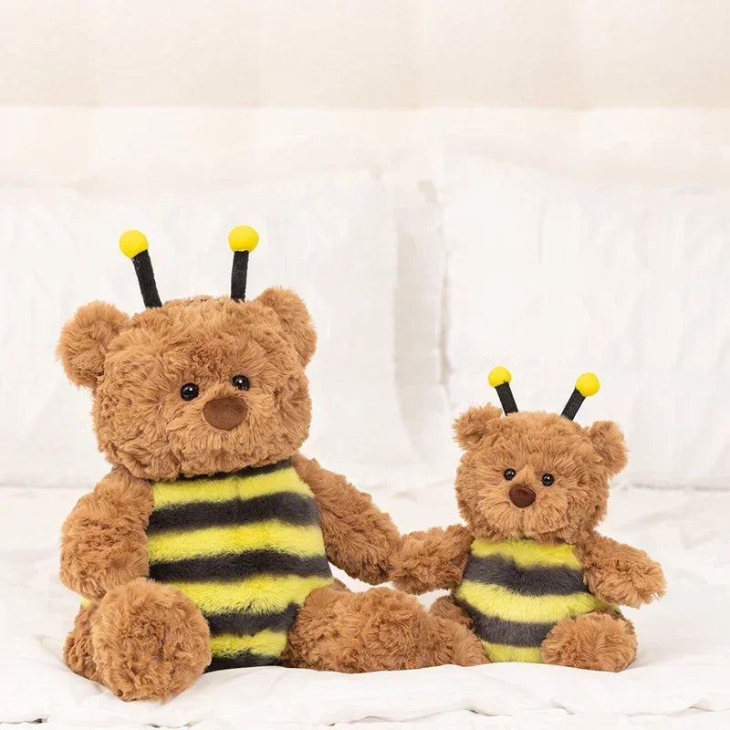 Lovely Bartholomew Bear Plushies Bee Coccinellidae Bear Stuffed Animal Plush Toy Soft Brown Bear Doll Xmas Gifts Girl