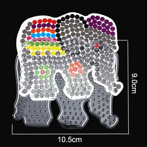5mm Hama Beads Template with Color Paper Plastic Stencil Jigsaw Perler Puzzles Pixel Beads Diy Transparent Shape Puzzle Pegboard