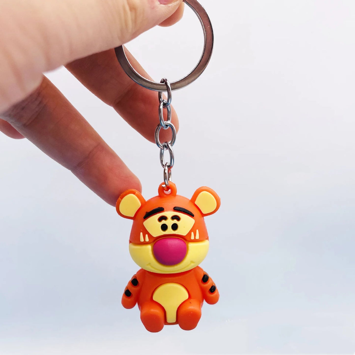 Anime Disney Keychain New Mickey Mouse Minnie Lilo & Stitch Doll Keyring Ornament Key Chain Car Pendant Kid Toys Gifts Wholesale