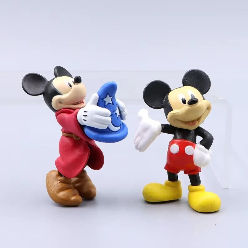 7cm Disney Anime Mickey Mouse Figurine 3D Three-Dimensional Desktop Decora Mickey Ornaments PVC Doll Children's Day Toys Gifts