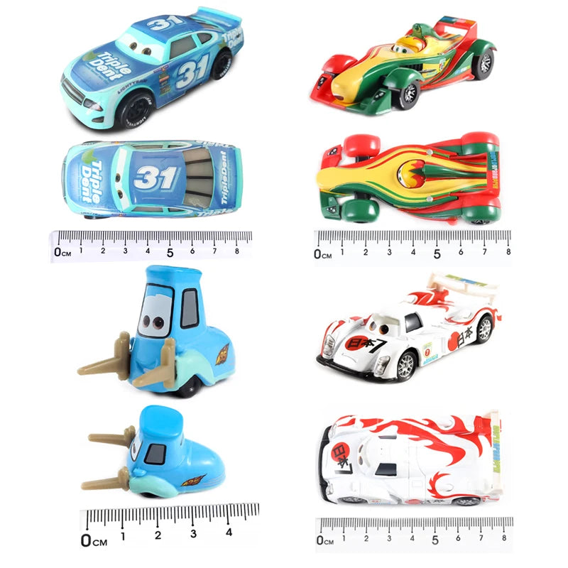 Disney Pixar Car Lightning McQueen mini Dr. Damage Arvy Mater Sarge Sherlff Luigi Alloy Diecast Car Toy Children's Birthday Gift