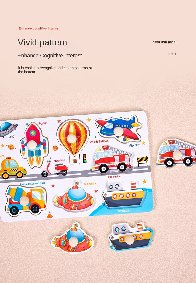 New Montessori Toy 2 Years Baby Puzzles Wooden Puzzles For Children Montessori  Educational Puzzle For Baby 1 2 3 Year Baby Game