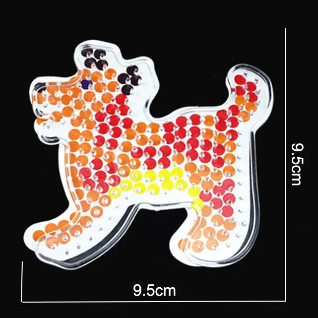5mm Hama Beads Template with Color Paper Plastic Stencil Jigsaw Perler Puzzles Pixel Beads Diy Transparent Shape Puzzle Pegboard