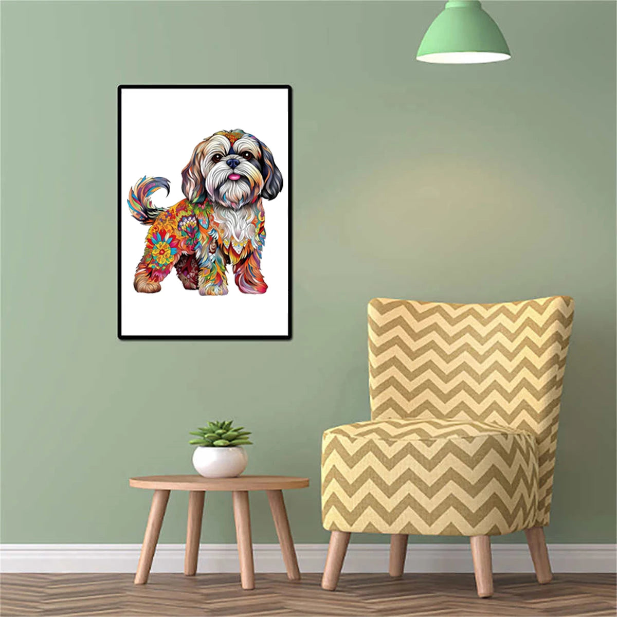 Dog Series Wooden Jigsaw Puzzles Art Unique Animal Shaped Puzzle Diy Leisure Game for Adults Kids Family Home Decor