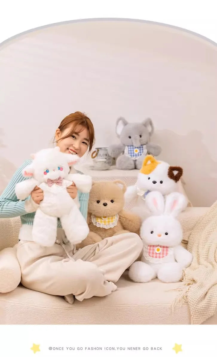 Running Bearl Plush Toys  Cute Bear Dolls Stuffed Animals Toy Children Birthday Gift Pillow Teddy Bear Home Living Room Bedroom