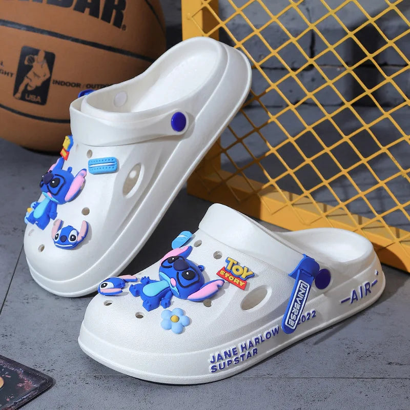 New Cartoon Stitch Series Head Slippers For Couples Are Super Light Anti-Slip And Versatile Casual Shoes For Men And Women Gifts