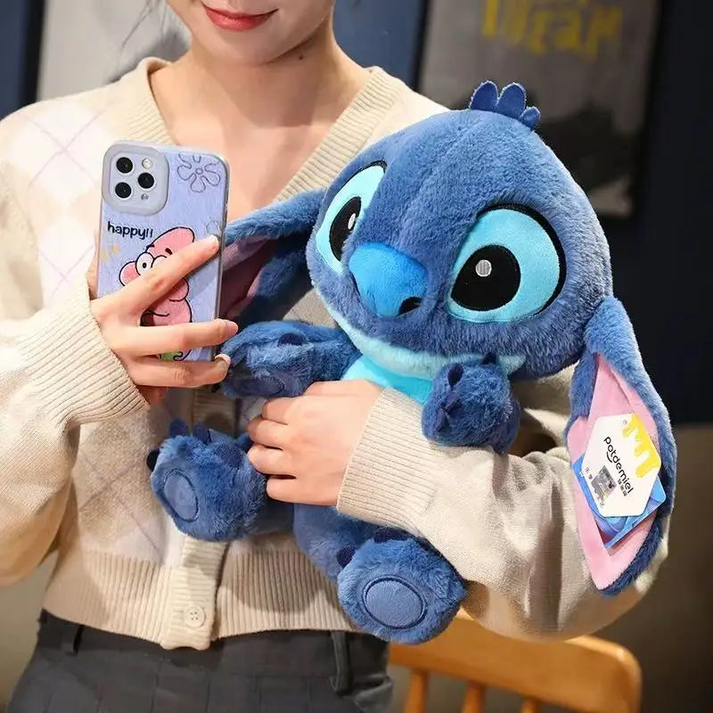 Anime Disney Kawaii Stitch Stuffed Toys Bluely Lilo&Stitch Plush Keychain Dolls Bag Pendant Birthday Party Gift For Kid Boy Girl