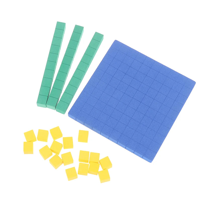 New 130Pcs Base Ten Blocks For Math Place Value Blocks Base 10 Math Manipulatives Number Concepts Math Cubes For Kids Counting B