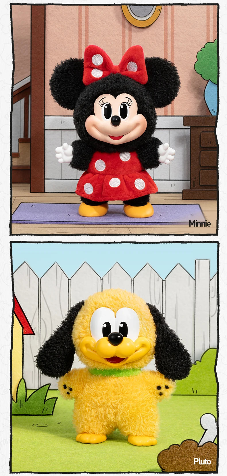 POP MART Mickey Family Cute Together Keychain Series Blind Box Mystery Box Original Toy Doll Cute Anime Figure Desktop Ornament