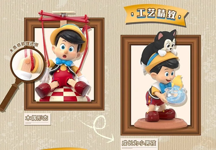TOP TOY Disney Pinocchio Growth Diary Series Blind Box Animation Desktop Ornaments Cute Children's Toys Figures Birthday Gifts