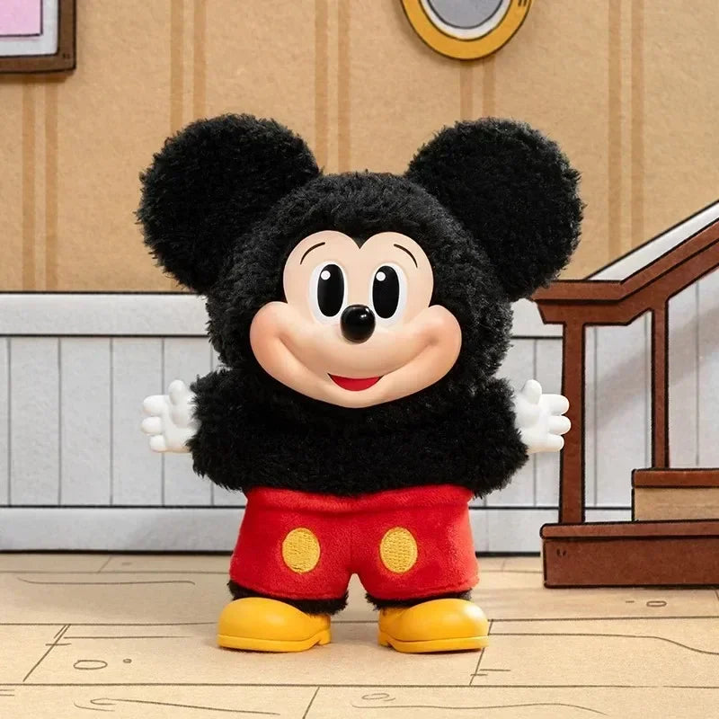 POP MART Mickey Family Cute Together Keychain Series Blind Box Mystery Box Original Toy Doll Cute Anime Figure Desktop Ornament