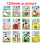Farm Animal Make a Face Sticker Sheets for Kids Todders Activities Cute Cartoon Puzzle Stickers Birthday Party Favor Crafts Toys