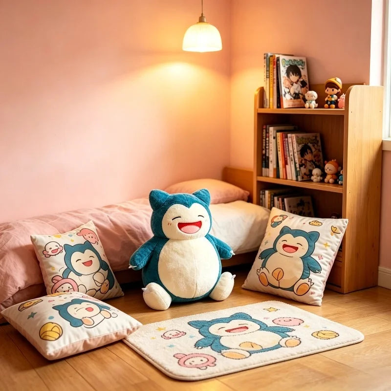 35cm Pokemon Snorlax Plush Toy Cute Sleeping Stuffed Animal Soft Kawaii Anime Doll Big Belly Hugging Pillow Christmas Gift Kids