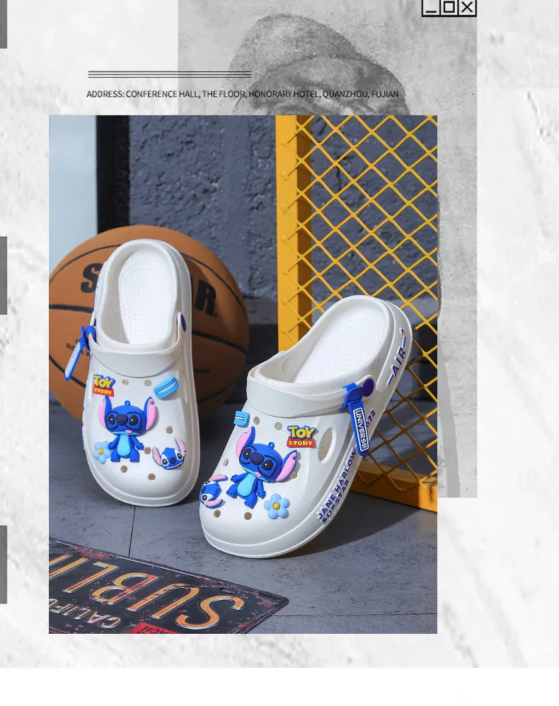 New Cartoon Stitch Series Head Slippers For Couples Are Super Light Anti-Slip And Versatile Casual Shoes For Men And Women Gifts