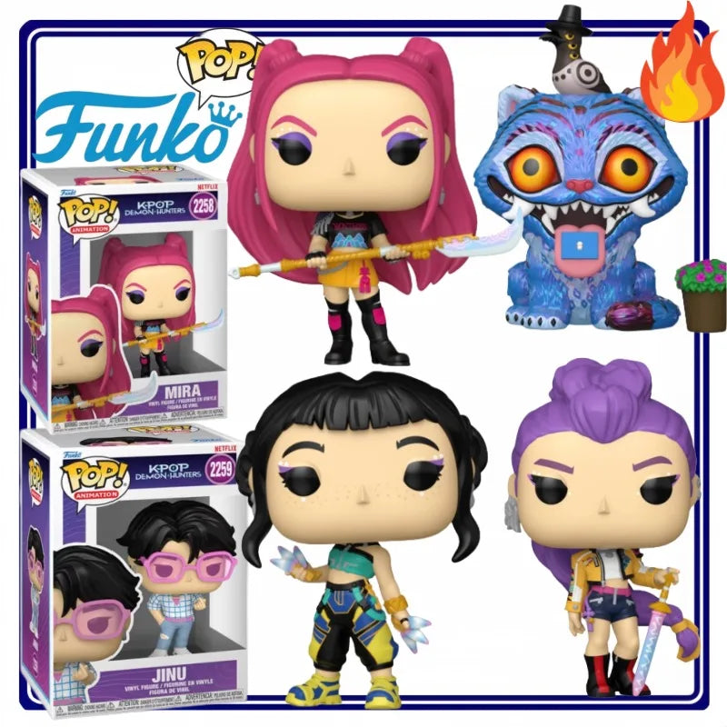 Funko POP Monster Hunt K-Pop Demon Hunters Rumi Jinu Doll Handmade Trendy Toy Children Toy Peripheral Collection Festival Gifts