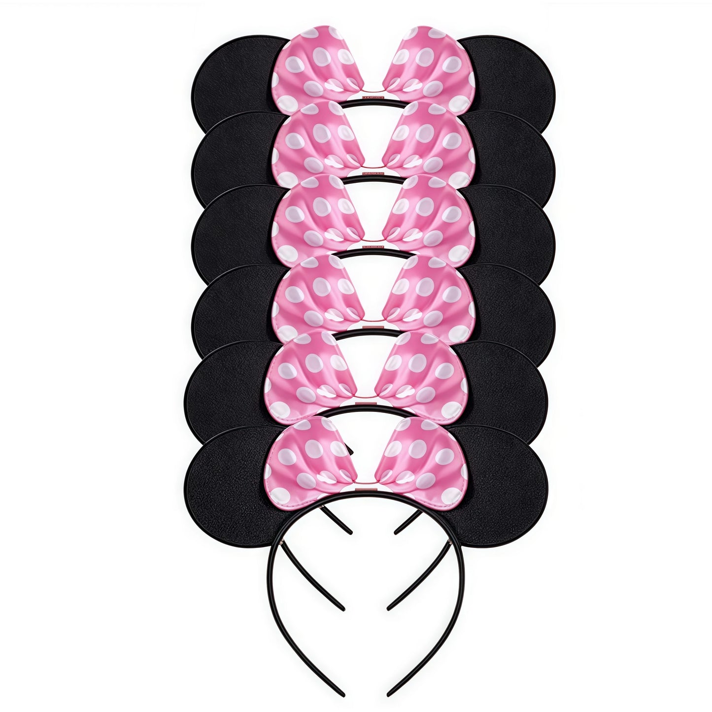 Mickey Ear Headband Hair Ornament Minnie Mickey Mouse Bow Headband Princess Hair Accessory Girls Birthday Party Gift Supplies