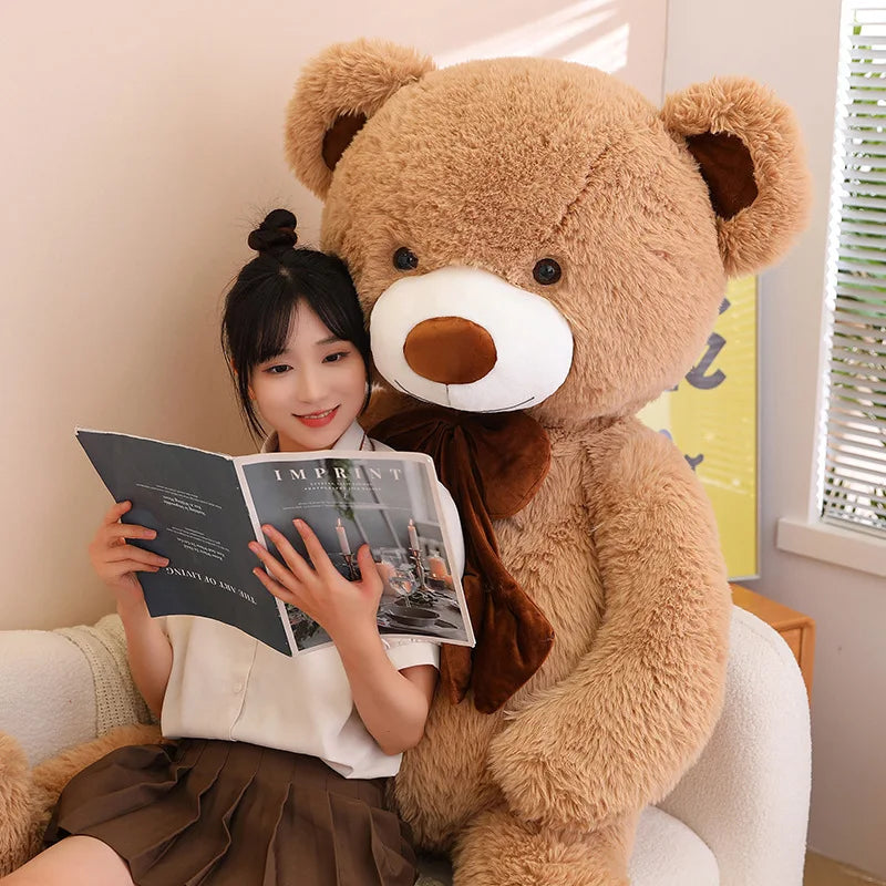 Giant Size American Teddy Bear Plush Toy Big Stuffed Animals Dolls Birthday Valentines Day Gift Soft Pillow for Grilfriend Girl
