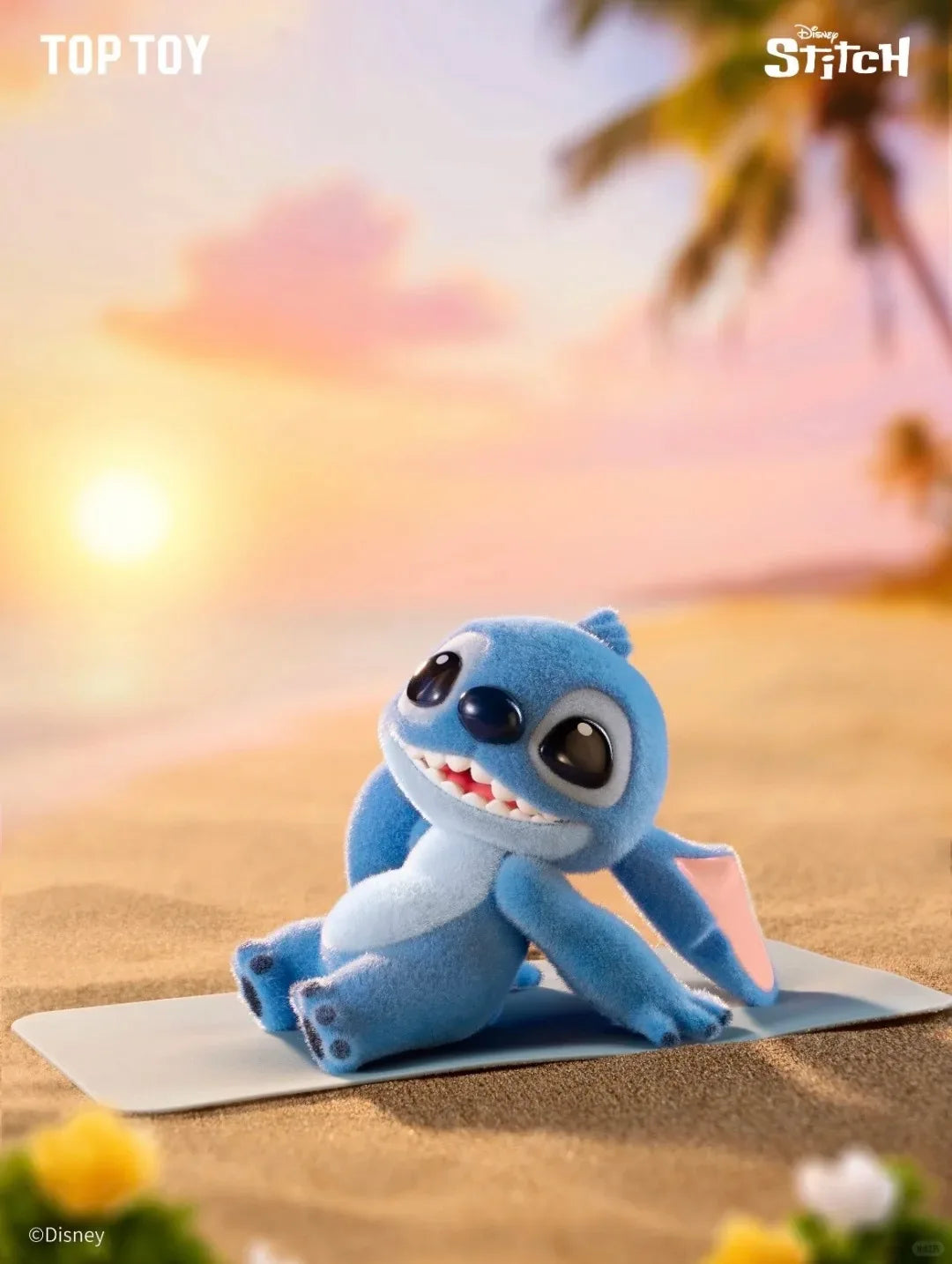 New Toptoy Disney Stitch Energetic Yoga Random Blind Box Series Flocked Figurine Cute Anime Peripheral Doll Collectible Gifts