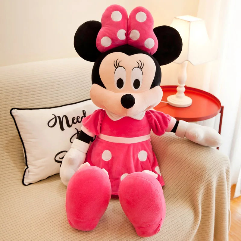 35cm Mickey Mouse Plush Toys Kawaii Anime Mickey Minnie Stuffed Plush Models Decoration Dolls for Kids Birthday Gift