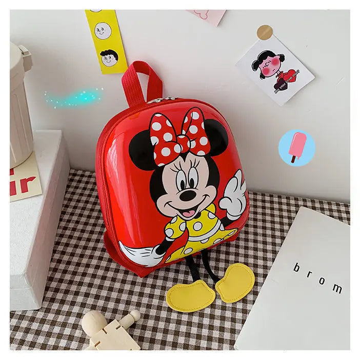 Disney Mickey Mouse Children's Kindergarten Backpack Boys Girls Baby Backpack Mini Cartoon Eggshell Backpack Kids Backpack