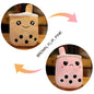 Kawaii Milk Tea Cup Plush Pillow 23cm Stuffed Food Fruit Boba Doll Ultrasoft Stuffed Plush Tea Shop Kids Toys Birthday Gift