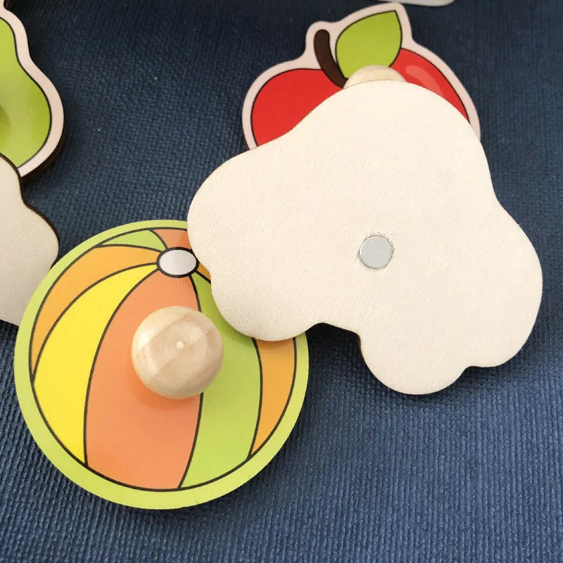 Double Sided Strip 3D Puzzles Baby Toy Wooden Montessori Materials Educational Toys For Children Large Bricks Kids Learning Toys