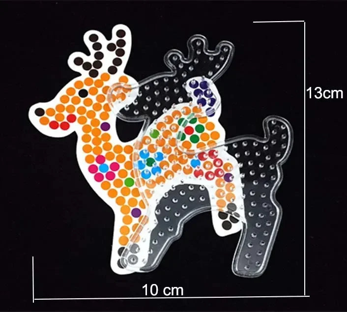 5mm Hama Beads Template with Color Paper Plastic Stencil Jigsaw Perler Puzzles Pixel Beads Diy Transparent Shape Puzzle Pegboard