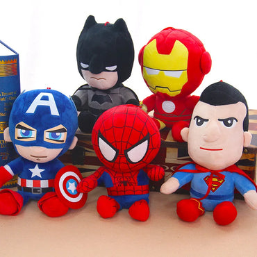 NEW 5 Styles 25cm Man Spidermaned Plush Toys Movie Dolls Marvel Avengers Soft Stuffed Hero Captain America Iron Christmas Gifts