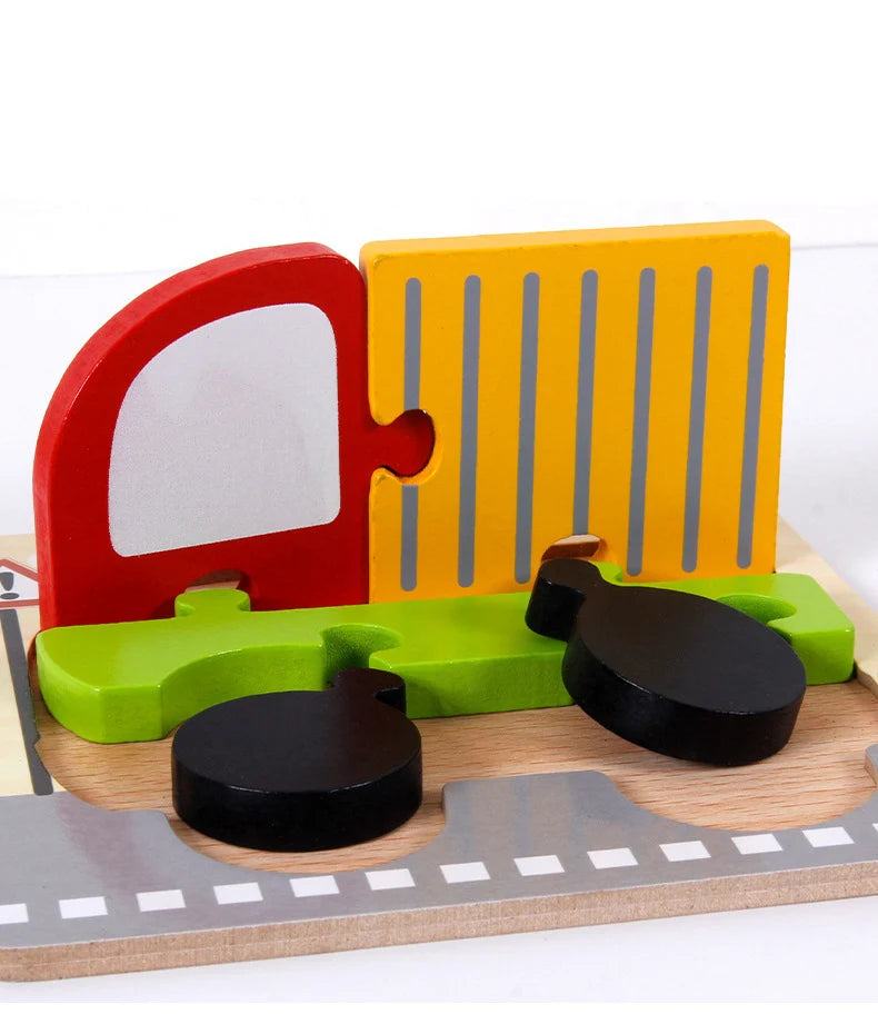 Good Quality 3D Wooden Puzzle Jigsaw for Children Cartoon Animal Puzzles Intelligence Kids Early Educational Cognitive Toys