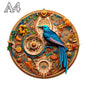 Adult and Children's Animal Wooden Puzzle Refined Bird Figure A3 A4 A5 3D Wooden Crafts Circular Festival Gift Children's Toys